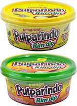 Close up texture of Mexican tamarind rim dip