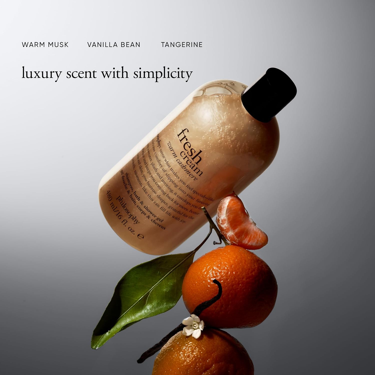 Philosophy Fresh Cream Warm Cashmere Hydrating Shower Gel bottle front view