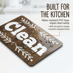 Performore Clean Dirty Dishwasher Magnet displayed alongside the bonus adhesive metal plate.