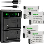 Complete Kastar 2-pack battery and charger set with included USB cable