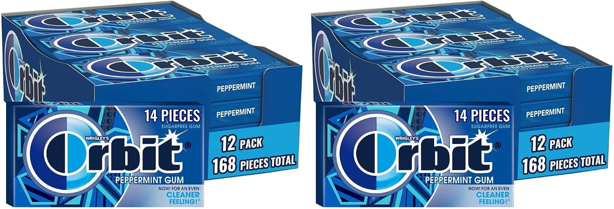 ORBIT Peppermint Sugar Free Gum Individually Wrapped, Bulk Packs of Gum, 12 Packs of 14-Pieces (168 Total Pieces) - Image 11