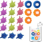 Peixiong reusable washer balls front view showcasing colorful solid scrubbing spheres