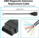 Cerrxian OBDII cable full length layout