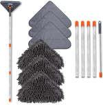 NWGOF wall cleaner mop front view showing triangular head and extension handle