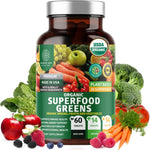 Number One Nutrition Organic Superfood Greens bottle front view