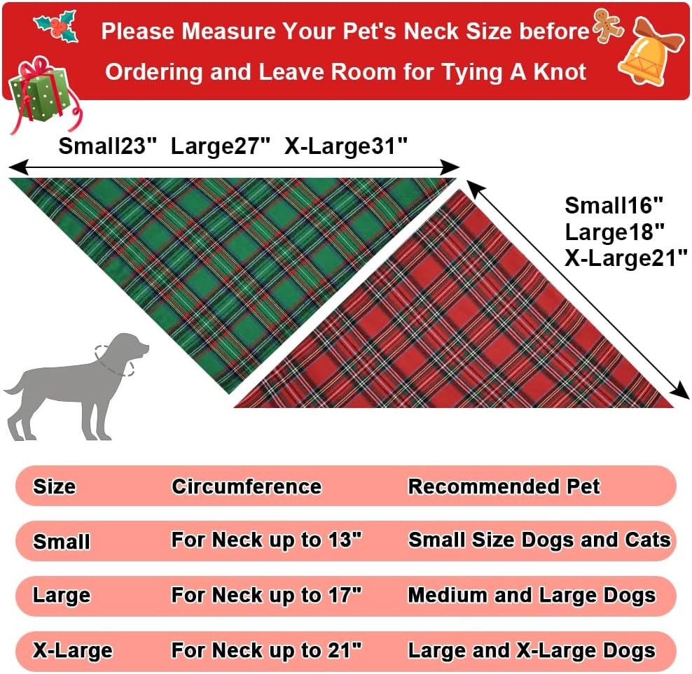 Vivifying plaid holiday pet scarf flat lay display