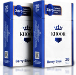 KHOOR Herbal Cigarettes Berry Blue 2 Pack front view tobacco free substitute