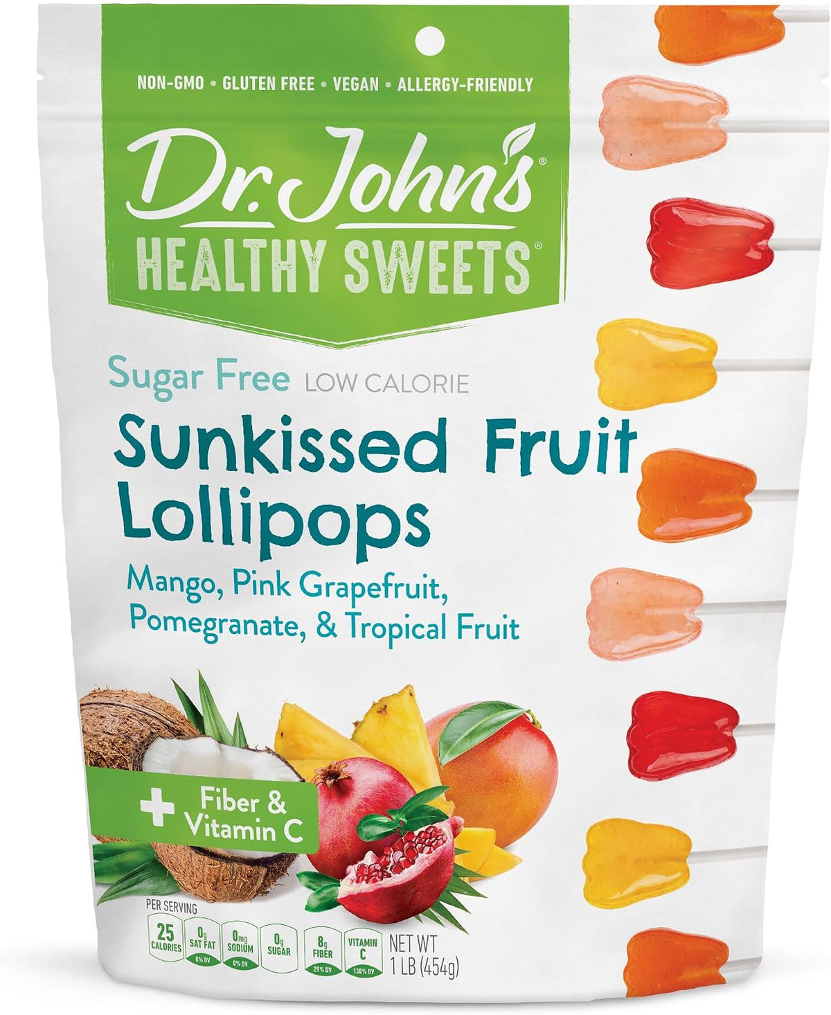 Dr. John's Sugar Free Candy, Healthy Lollipops with Zero Sugar, Low Calorie Snacks, Keto Friendly Hard Candy Sweets, Chocolate Oval, 60 Count, 1 LB - Image 14
