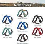 Reflective trim detail on Ruffwear Front Range dog harness