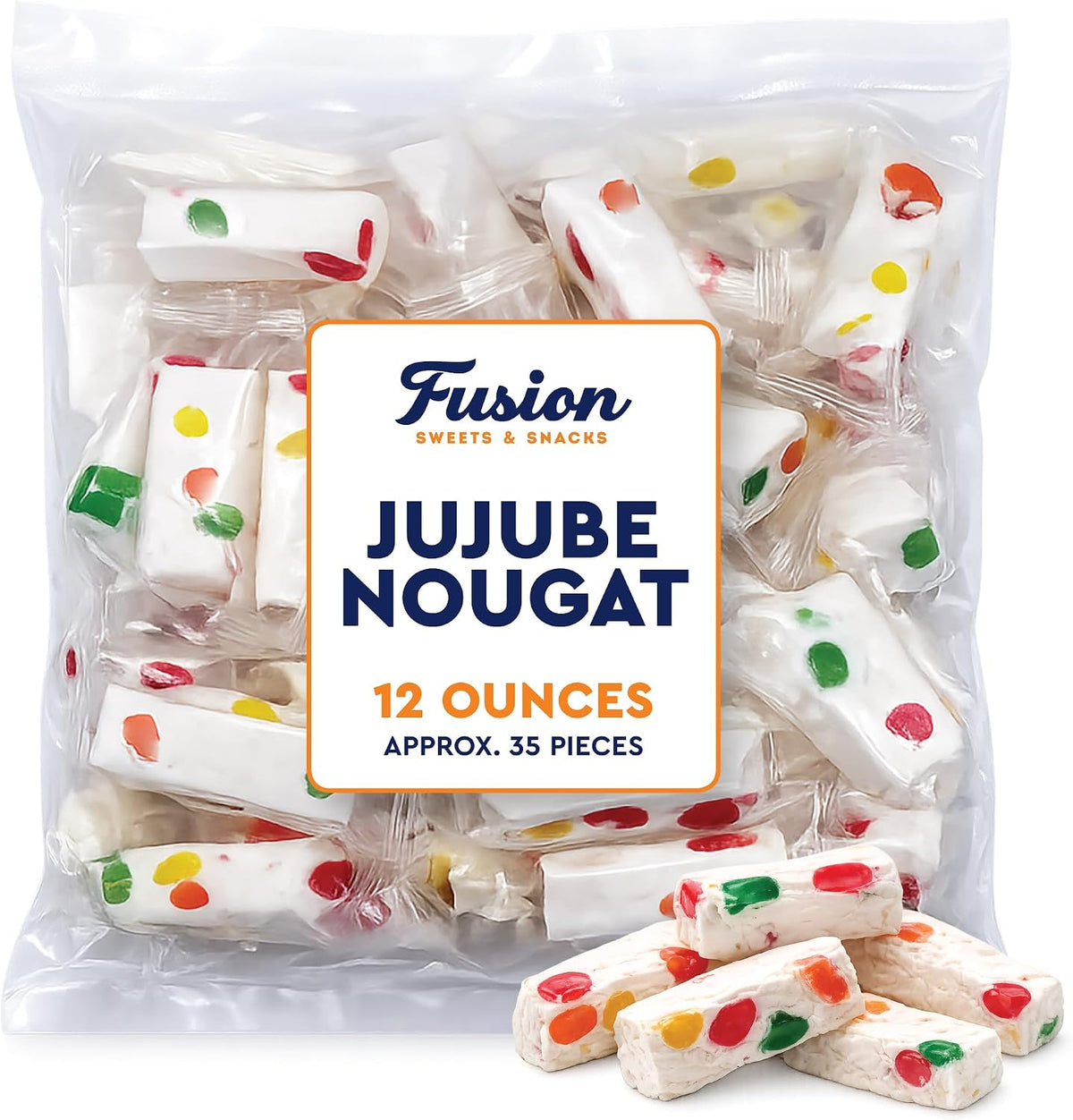 Individually wrapped nostalgic chewy candy pieces on a flat surface