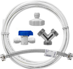 Ice Maker Refrigerator Water Line Kit, 25 ft x 3/8" | 25 Ft x 3/8" OD Appliance Water Line with Brass Stop Tee, Valve, Quick-Install Fittings and Tubing - Image 10
