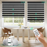 HeyBlinds Motorized Zebra Shades for Indoor Windows, Roller Shades with Customized Size, Electric Cordless Blinds Compatible with Alexa Google Home and Apple Home (Zebra Blinds Fabric Samples) - Image 12