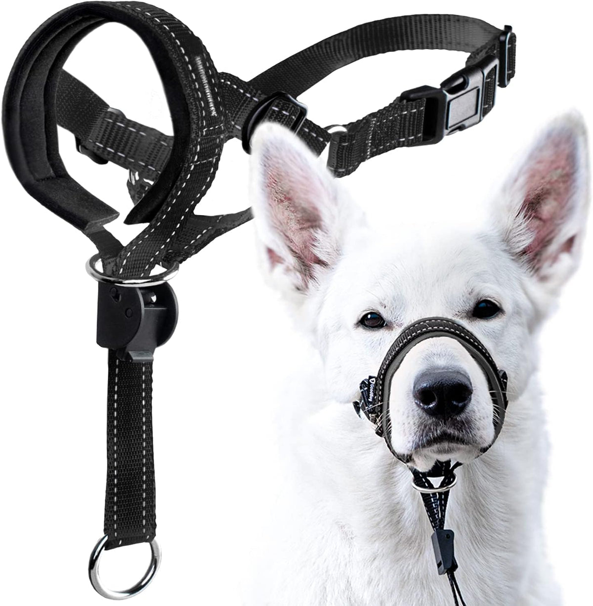GoodBoy Dog Head Halter with Safety Strap - Stops Heavy Pulling On The Leash - Padded Headcollar for Small Medium and Large Dog Sizes - Head Collar Training Guide Included (Size 2, Pink) - Image 12