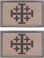 AliPlus 2PCS Knights Jerusalem Holy Sepulchre Morale Patches Hook and Loop | Embroidered,Knight Tactical Military Patch,Versatile Tactical Attachment,Applique Fastener,3*2 inch,Black White - Image 10