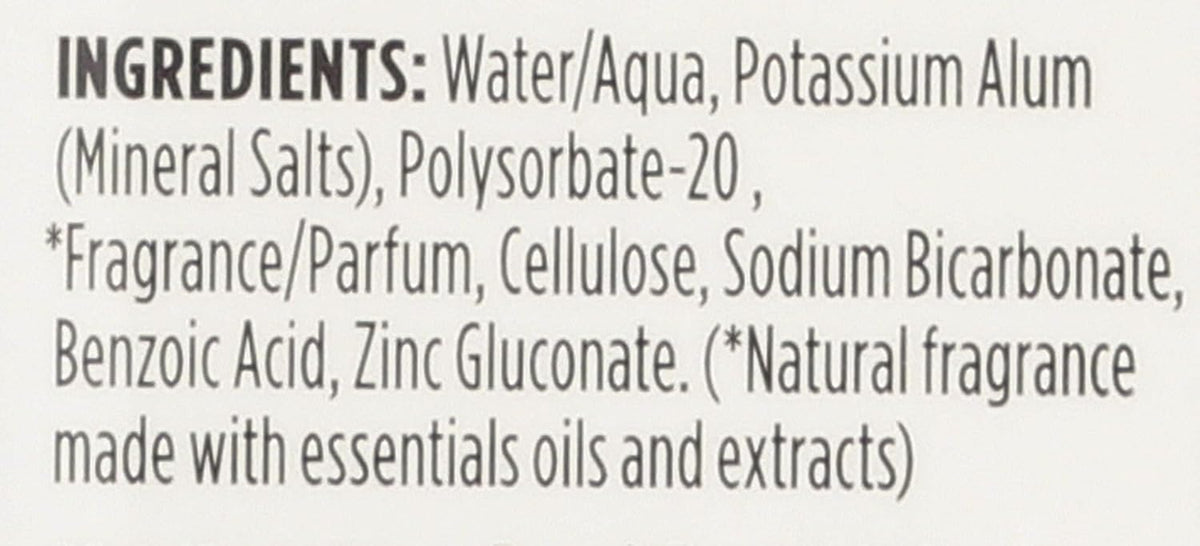 Crystal essence pomegranate deodorant container angle view