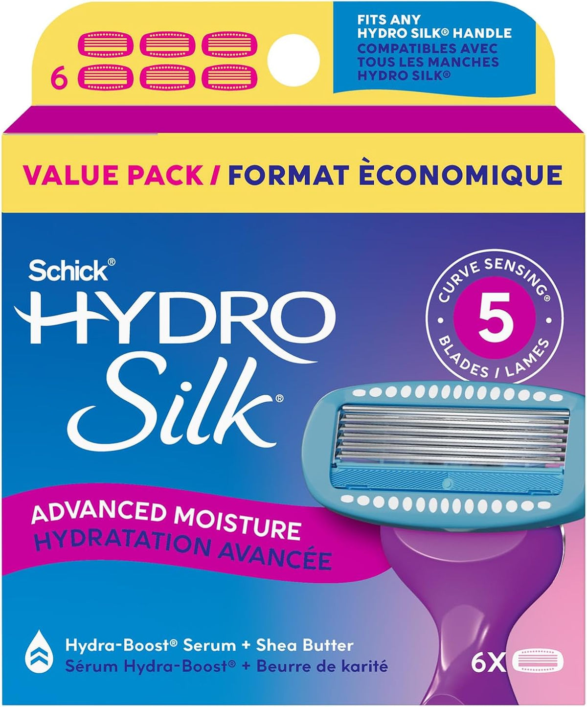Schick Hydro Silk Moisture Razor Blade Refills, 4 Count | 5-Blade Moisturizing Razors for Women | Womens Moisturizing Razor Refills - Image 10