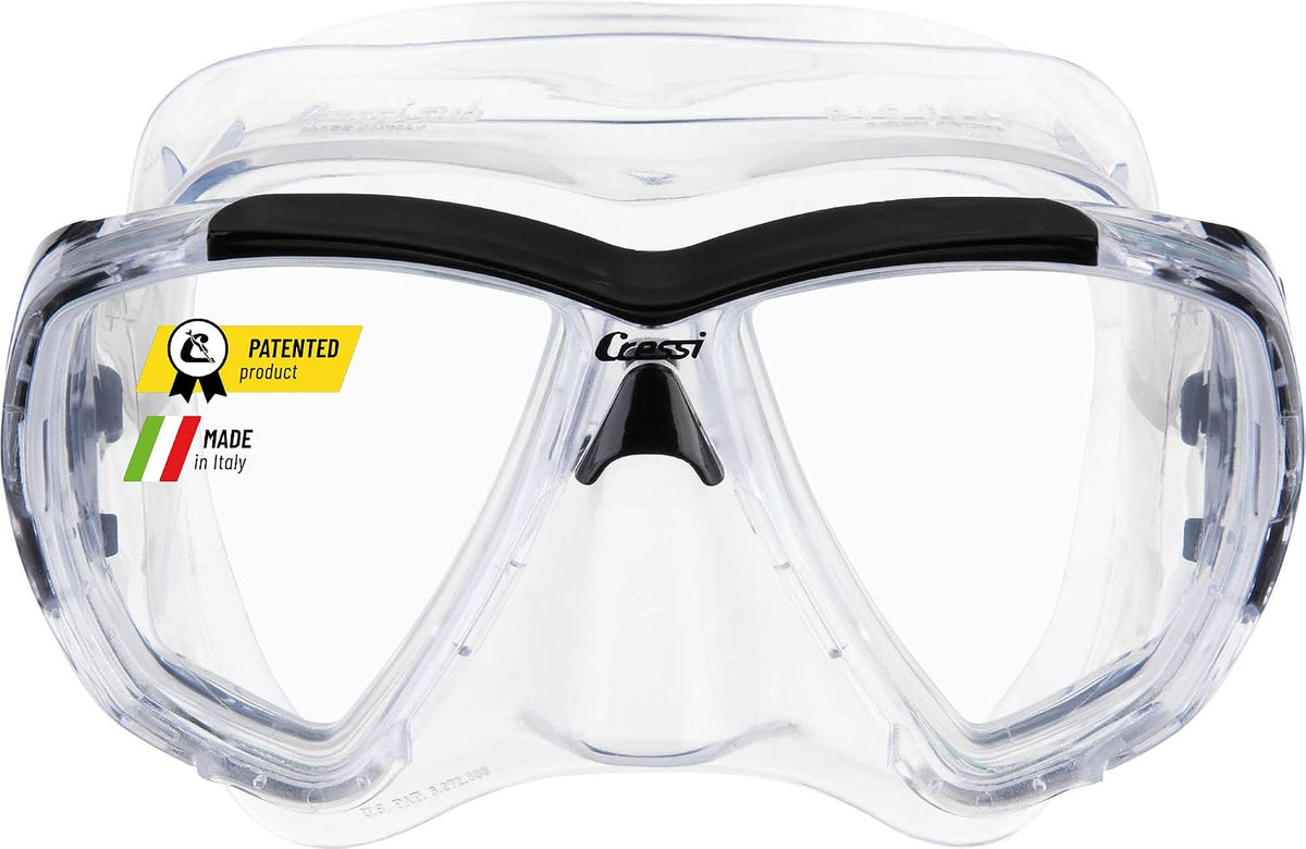 Cressi scuba mask worn by diver underwater
