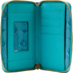 Loungefly Disney Jasmine wallet gold hardware and zipper detail