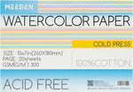 MEEDEN Watercolor Paper Block - 100% Cotton Watercolor Paper Pad of 20 Sheets, 140lb/300gsm, Acid-Free Art Paper for Watercolor, Gouache, Ink and More, 16" x 12" Cold Press - Image 14