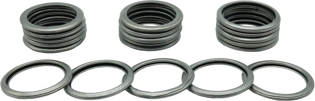 Automotive oil drain plug gasket material texture