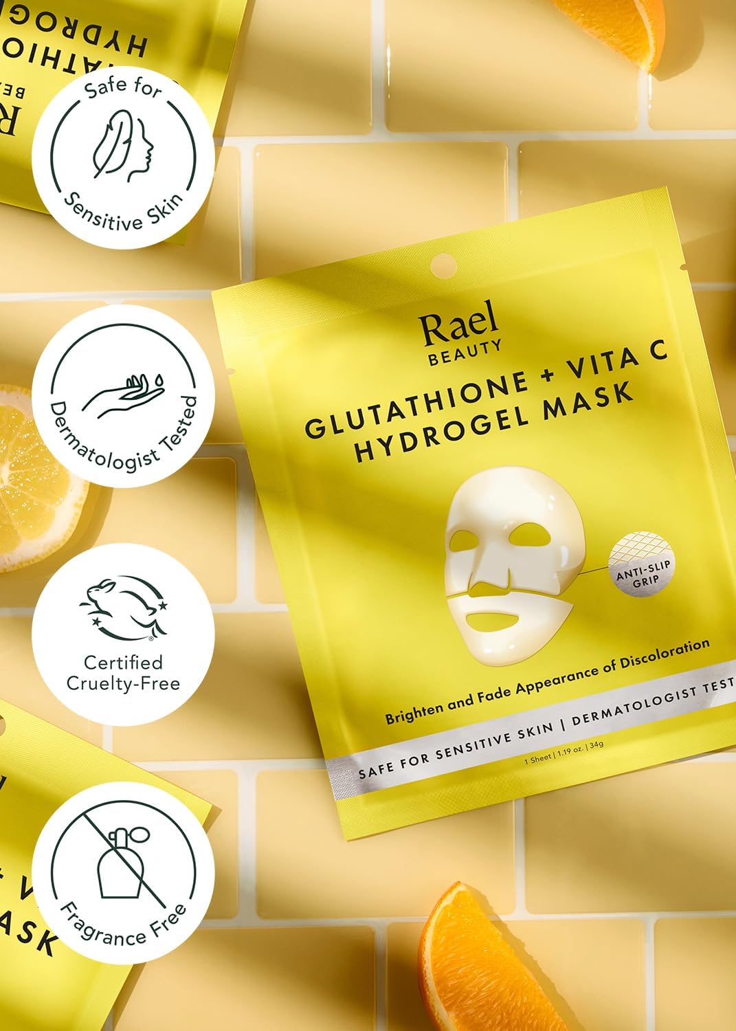 Rael professional grade transparent hydrogel formula facial sheet mask