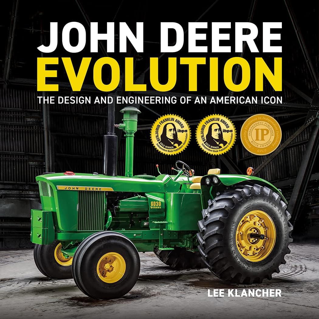 Lee Klancher John Deere Evolution hardcover book front cover featuring green diesel tractor