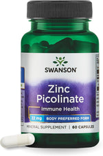 Swanson Zinc Picolinate Chelated Mineral, 22 mg, 60 Vegan Capsules, 2 Pack - Image 9