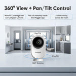 Close up of two-way audio speaker on Waggle security camera