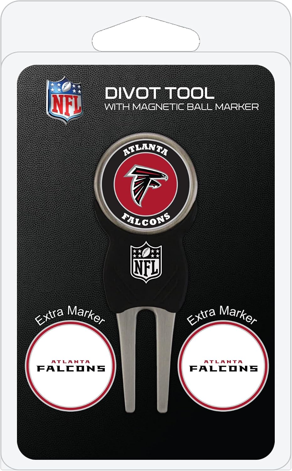 Team Golf NFL divot tool nickel finish side angle