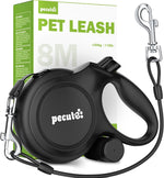 Pecute 26ft Retractable Dog Leash black front view