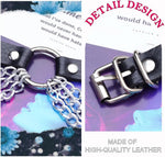 Twinklede adjustable waist chain belt angle view