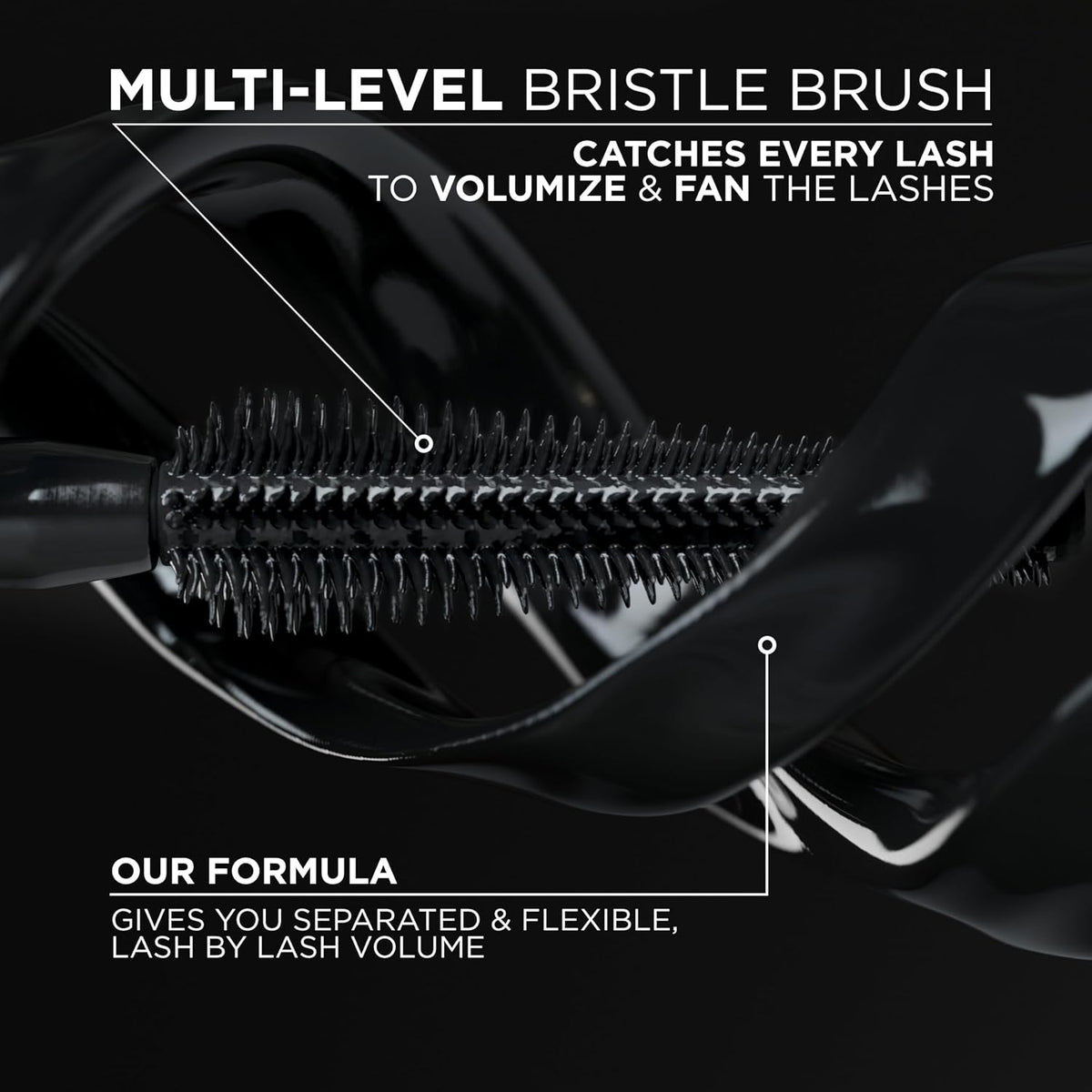 L'Oreal Paris Voluminous Panorama Mascara black shade swatch