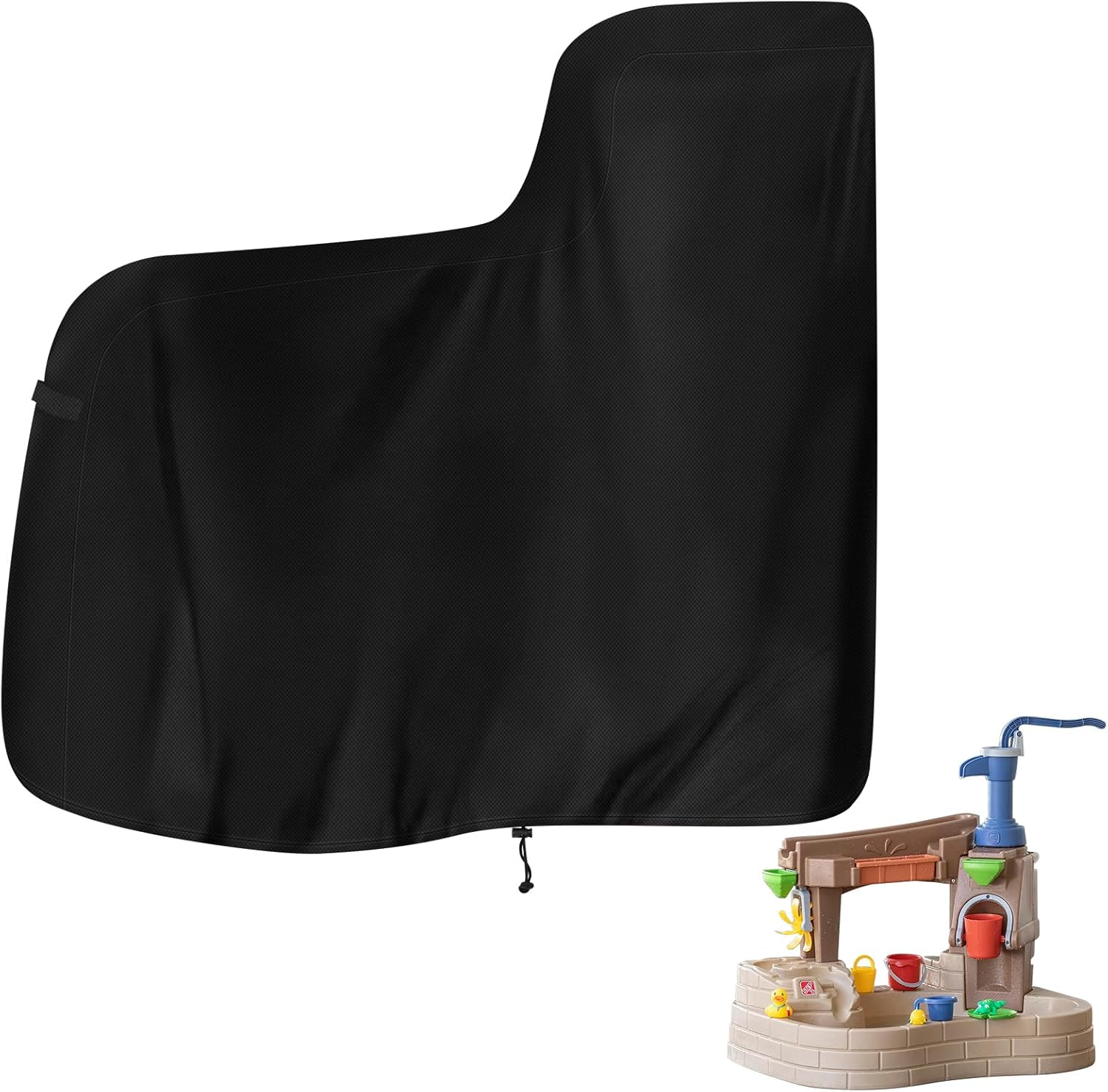 Tonhui kids water table cover front view protecting outdoor play equipment from weather elements.