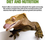 Fluker's aquatic turtle formula jar showing calcium and vitamin enriched benefits for shell health.