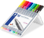 Staedtler 334 SB10 Triplus Fineliner Tip Pen in Box - Pack of 10 (Multicolor) - Image 1