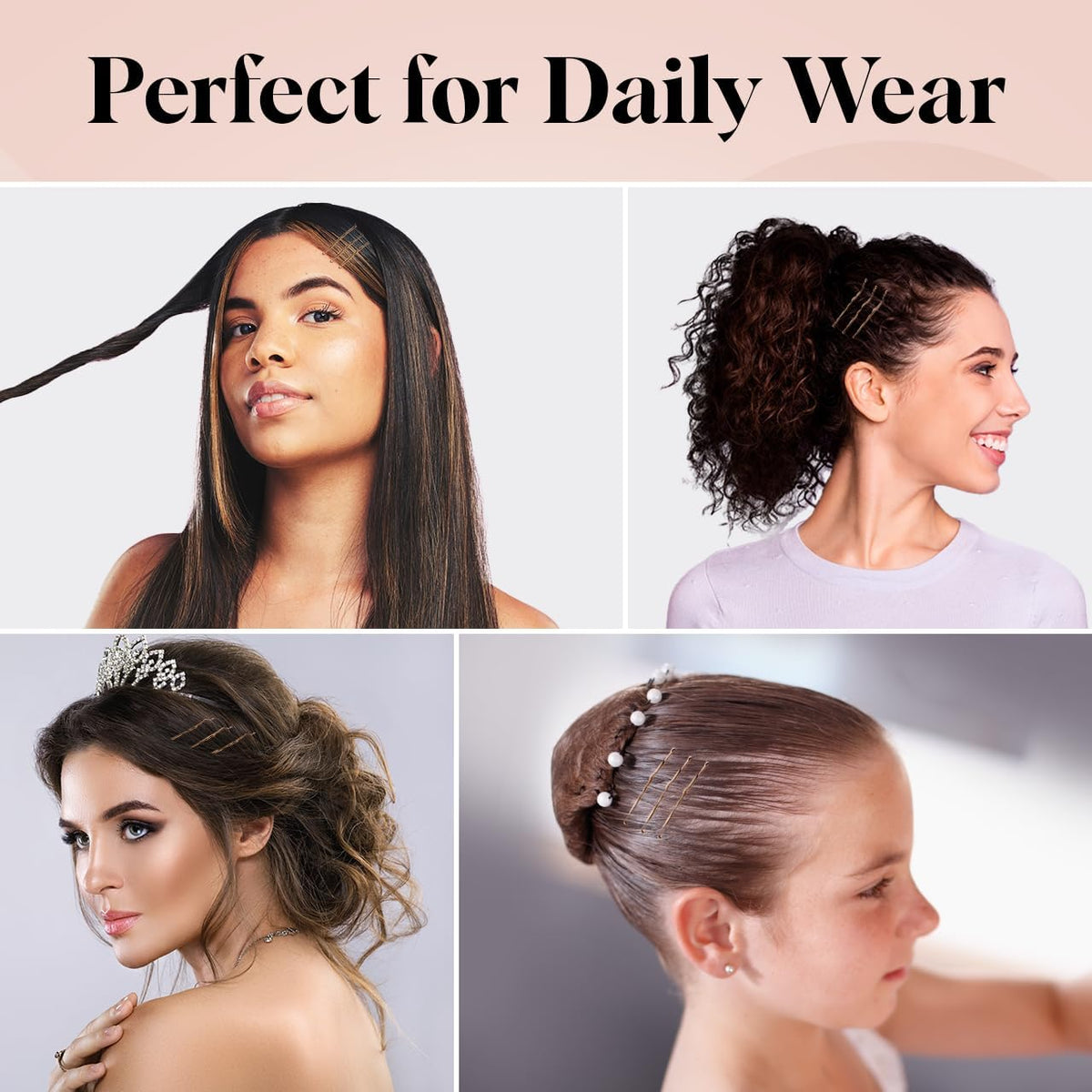 Kitsch essential bobby pin set displayed on surface