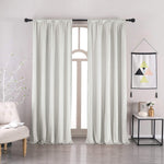 nanbowang Black Velvet Curtains - 52"x 54" Soft Rod Pocket Thermal Insulated Window Treatment for Bedroom Living Room Light Filtering Drapes 2 Panels - Image 14
