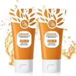 H N R Orange Enzymes Exfoliating Gel front view packaging showing twin pack skincare set.