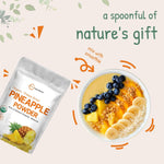 Micro Ingredients Organic Pineapple Powder pouch size reference