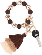 Cute Keychain Wristlet, Silicone Beaded Key Ring Bracelet Keychain Car Holder Key Chains for Women - Image 9