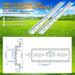 Vamrone slotted DIN rail angled perspective showing height and depth