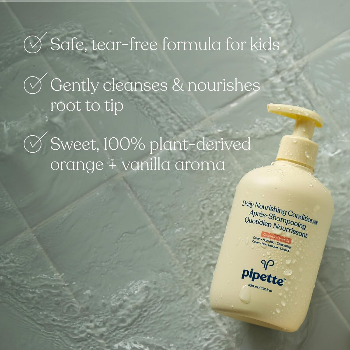 Pipette daily nourishing conditioner lifestyle packaging shot