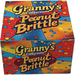 Granny's Confections Old Fashioned Peanut Brittle gourmet snack displayed outside the box