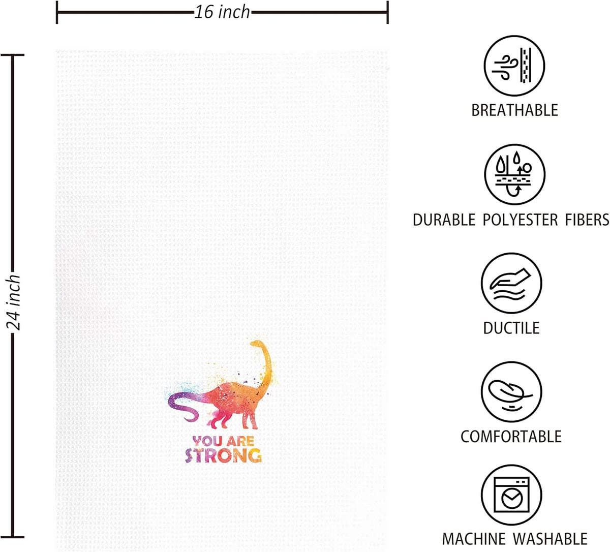 Kunlisa dinosaur hand towels full set spread out on flat surface