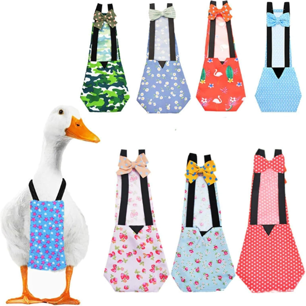 QBLEEV duck diapers front view camouflage pattern poultry nappy for pet birds