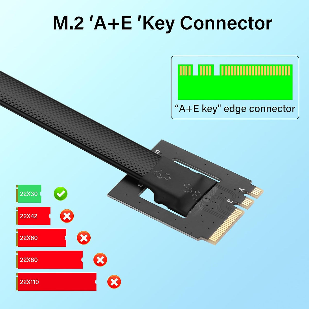 SinLoon M.2 riser cable flexible TPE wire close up