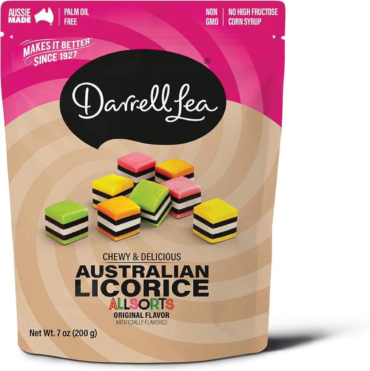 Darrell Lea Australian made soft eating strawberry candy bag