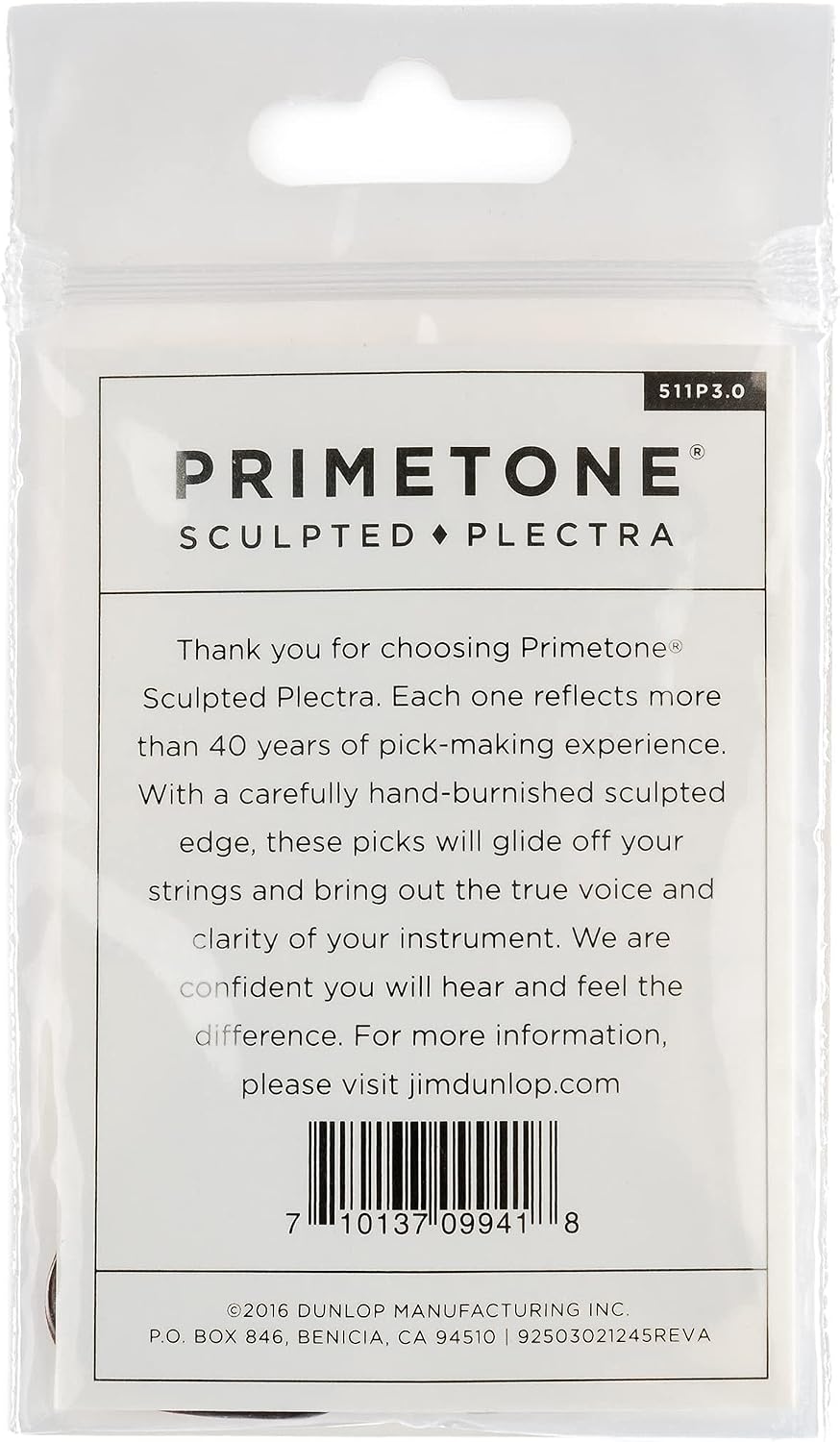 Jim Dunlop 3.0mm guitar pick thickness profile shot