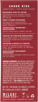 Milani Cheek Kiss Liquid Blush Makeup, Lightweight, Blendable & Buildable for Radiant Flushed Cheeks, Skin-Loving Formula - Berry Smooch - Image 11
