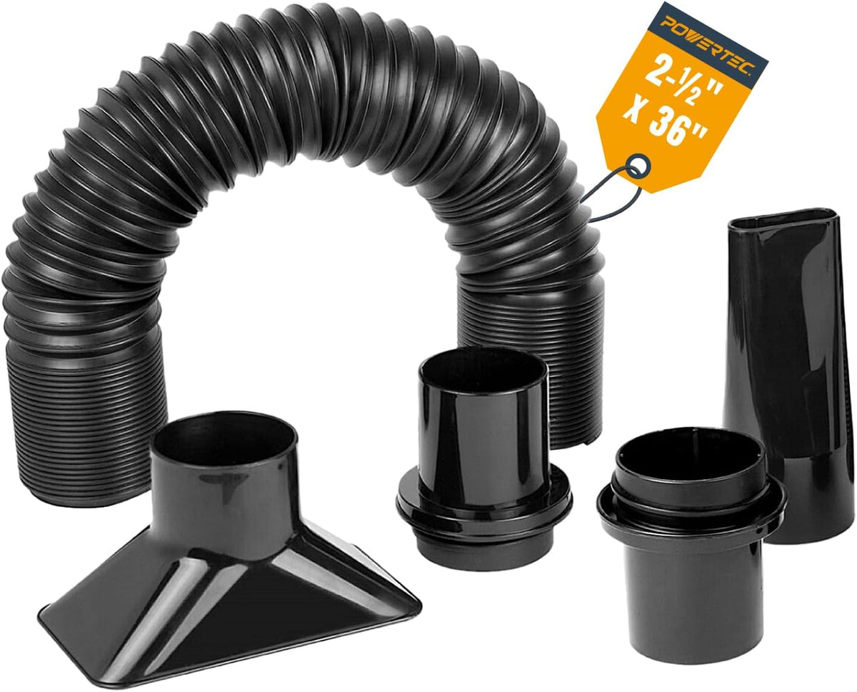 POWERTEC 4'' x 36" Dust Collection Hose, Flexible 4 Inch Dust Collector Hose for Table Saw, Drill Press, Woodworking and Wood Shop Dust Collection System (70128) - Image 9